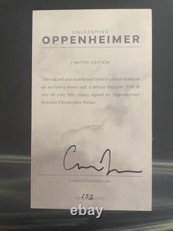 Unleashing Oppenheimer Christopher Nolan Signed Limited Edition Book Hardcover