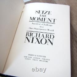 Us President Richard Nixon Signed Limited Edition Book Seize The Moment Leather