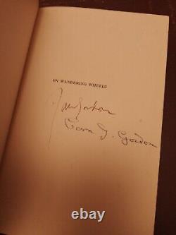 Vintage book On Wandering Wheels By Jan & Cora Gordon 1st Edition signed