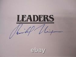 Vtg 1982 Richard Nixon Signed Book Leaders 1st Edition HB DJ President Autograph