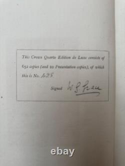 W. G Grace Hand Signed Limited Edition'Cricket' Book 425/652 Very Good Condition