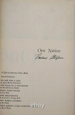 Wallace Stegner One Nation Signed First Edition Book