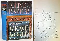 Weaveworld by Clive Barker SIGNED Book w Hand Drawn Sketch First Edition 1st HC