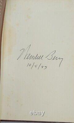Wendell Berry A Continuous Harmony Signed First Edition Book