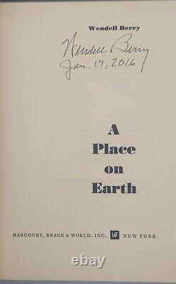 Wendell Berry A Place On Earth Signed First Edition Book