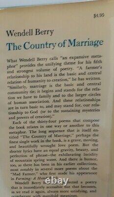Wendell Berry The Country Of Marriage Sigbed First Edition Book Signed Twice