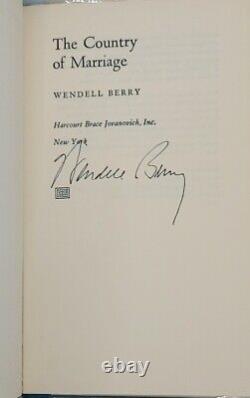 Wendell Berry The Country Of Marriage Sigbed First Edition Book Signed Twice