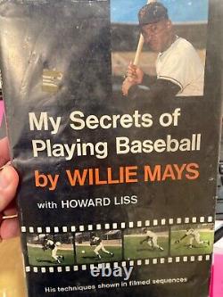 Willie Mays signed and inscribed 1967 first edition book, My Secrets of Playing