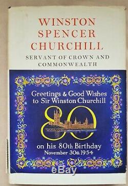 Winston Churchill Double Signed Book 80th Birthday Tribute 1st Edition Cassell