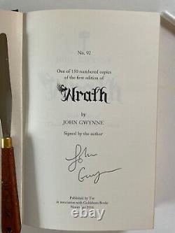 Wrath by John Gwynne, Signed And Numbered 1st Edition As New